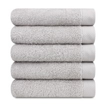 송월타월 블랙라벨 40수 200g 호텔수건, 라이트그레이, 5장