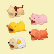 윤이나몰 귀여운 동물캐릭터 단선방지용 케이블보호캡(36종), 흰곰(0009)