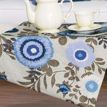 리빙데코 벨루치 테이블커버 주문제작상품, 블루