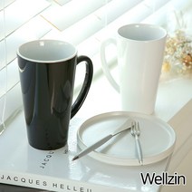 웰진 롱 삼각 머그컵 5종 40N (440ml), 네이비, 1개