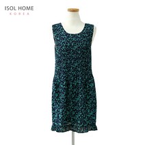 이솔홈 매화 쉬폰 원피스 앞치마, 매화 민트