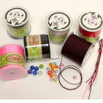 조은 매듭실 매듭줄 매듭끈 전통매듭 100m, 매듭줄0.8mm-레드-100m, 0