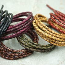 동서스토어 천연 소가죽 매쉬끈 3mm(90cm) 가죽공예재료 고급 소가죽끈 DIY 만들기재료, 02.레드브라운