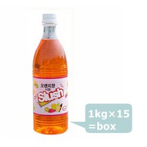 슬러시원액 오렌지맛 1박스(1kg 15병) 한국이안스 정품, 단품