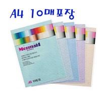 두성 A4 양면머메이드 10매포장, 10매입, 10번 백색 186g