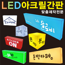 태광아크릴 LED 아크릴 간판(무료시안), 큐브형_50X50X50