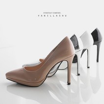 [바닐라슈] 엘르비 소프트 애나멜 가보시 하이힐 펌프스(10cm)