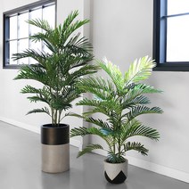 블루밍앤미 NEW 아레카야자 인테리어 조화 나무, 60cm, 리본 추가 안함, 리본 추가 안함