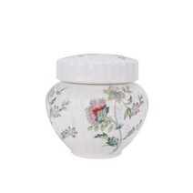 데코원 백색꽃당초밀폐단지300g 항아리 꿀단지, 1개