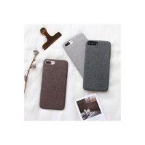 (아이폰) 심플 패브릭 모찌 케이스-오-악, 기종:아이폰8플러스 / 색상:커피, 상세 설명 참조