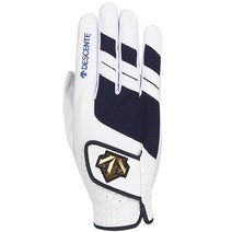DESCENTE [S8126WGL04] 데상트 배팅장갑 (백+남) 좌타 - 오른손착용