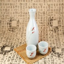목련문 도꾸리 (350ml) 및 잔 세트 / 도쿠리 술병 술잔