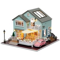 miniyo 뉴질랜드빌라 DIY 미니어처하우스 만들기 대형모델 오르골포함 풀패키지