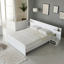 랍슨디자인 리네아르 침대 본넬정품 매트리스 포함, 스노우화이트