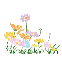 대문닷컴 [대문닷컴]스텐실 도안(ST-5061)들에 핀 꽃