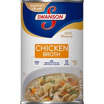 Swanson 치킨 브로스 통조림 무지방 무설탕 글루텐 프리, 1.4kg, 1개
