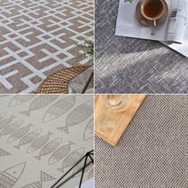 파우제 먼지없는 슬럽 자카드 면 카페트러그 8종