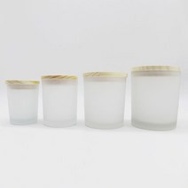 캔들용기 기본용기 + 심플우드캡 [ 7OZ 불투명 ]