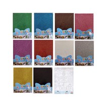 경원상사 반짝이(글리터)펠트지 단색10매(접착)12color, 05. 검정(10매/접착)