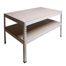 [폴던스랙]무볼트 조립식 작업선반2단 1500 x 800 x 높이(850), 1개