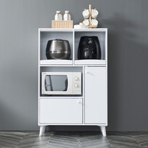 가온리빙 펠리스 렌지대 전자렌지수납장 에어프라이어수납장 밥솥/렌지대, 펠리스 멀티수납장(화이트)