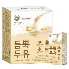 유기농마루 듬뿍두유 담백한맛, 190ml, 16개