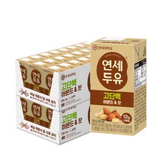 연세두유 고단백 아몬드 & 잣 두유, 48개, 190ml