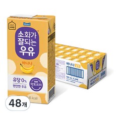 소화가잘되는우유 바나나, 190ml, 48개