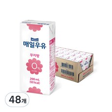 매일 무지방 0% 멸균우유, 200ml, 48개