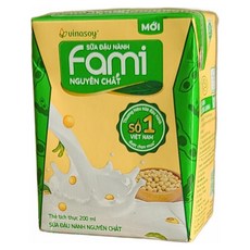 파미두유 Fami 베트남 두유 (200ml * 36개) 맛있는 영영가 높은100% 콩으로만든 베트남 대표두유, 36개, 200ml - 파미나