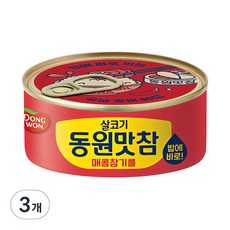 동원 살코기 동원맛참 매콤참기름 통조림, 135g, 3개