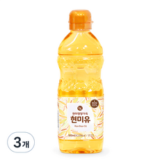 티케이 현미영양가득 현미유, 500ml, 3개 - 미강유