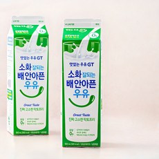 남양유업 맛있는우유GT 소화가 잘되는 고소한 락토프리, 900ml, 2개