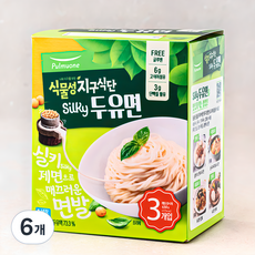 풀무원 식물성 지구식단 실키 두유면, 150g, 6개