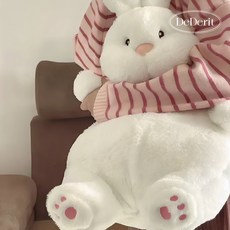 데데리트 안고자는 보들보들 귀여운 토끼 뚠뚠이 애착 선물용 봉제 인형 60cm - 토끼인형