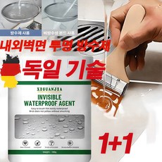 독일 기술 1+1 투명 방수제 방수페인트 방수액 옥상용 욕실 화장실 벽면 방수용 300g, 2개, 300ml - 투명페인트