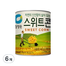 청정원 스위트콘 통조림, 340g, 6...