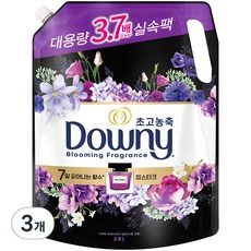 다우니 7일간 피어나는 향수 컬렉션 초고농축 섬유유연제 미스티크 리필, 3L, 3개
