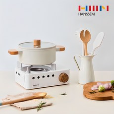 한샘 프리미엄 데일리 미니 스토브 버너 + 가방 세트, 오프화이트(버너), 1세트