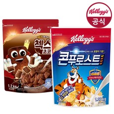 켈로그 콘푸로스트 1320g + 첵스초코 1200g 세트, 1.32kg, 1세트 - 오그레