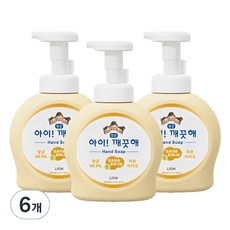 아이깨끗해 핸드워시 순 보송보송 파우더향, 490ml, 6개