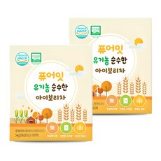 퓨어잇 유기농 순수한 아이보리차, 보리차, 54g, 2개 - 퓨어잇