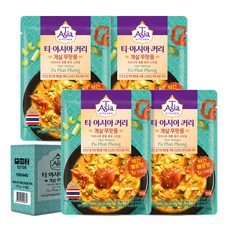 티아시아키친 게살 푸팟퐁 커리 전자레인지용, 170g, 4개