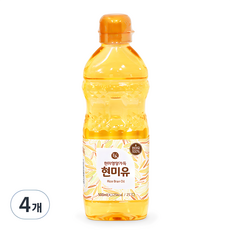 티케이 현미영양가득 현미유, 500ml, 4개 - 미강유