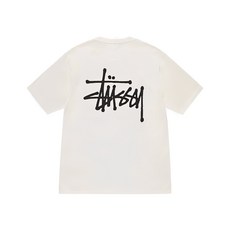 스투시 반팔티 피그먼트 로고 티셔츠 피그먼트 다이드 내추럴 아이보리 [국내매장판] BASIC STUSSY TEE PIGMENT DYED 화이트