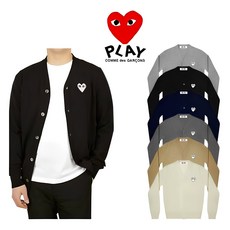 [일본직구] Comme des Garcons 2023 꼼데가르송 남성 화이트 와펜 가디건 AZN062051