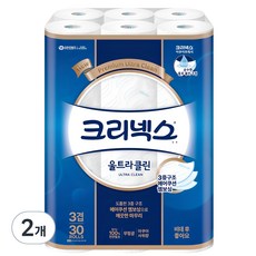 크리넥스 울트라클린 천연펄프 3겹 고급롤화장지