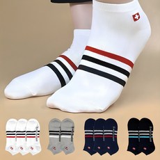 SWISS MILITARY 男款條紋踝襪 SM-03 10雙
