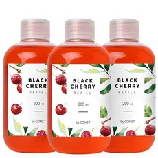 코멧 디퓨저 리필액 200ml 3P, 블랙체리, 3개