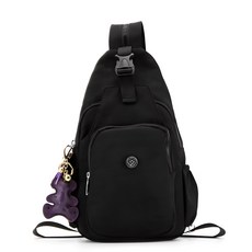 Lulubag 防水單肩包, 黑色